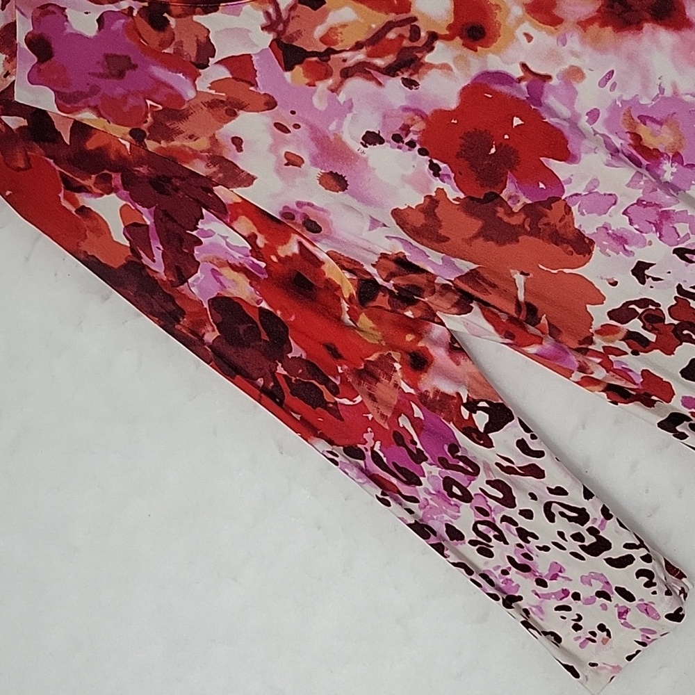 LOGO By Lori Goldstein Abstract Floral Long Tunic Size M - Picture 6 of 8